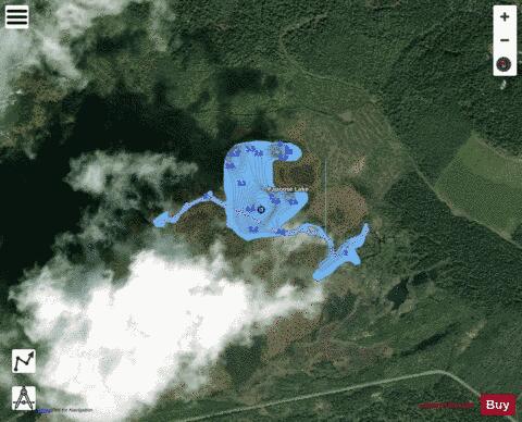 Papoose Lake depth contour Map - i-Boating App - Satellite