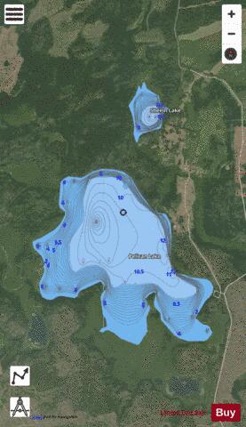 Pelican Lake depth contour Map - i-Boating App - Satellite