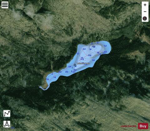 Quintette Lake depth contour Map - i-Boating App - Satellite