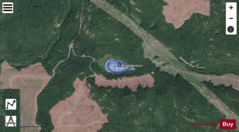 Rhododendron Lake depth contour Map - i-Boating App - Satellite