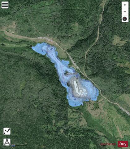 Robert Lake depth contour Map - i-Boating App - Satellite