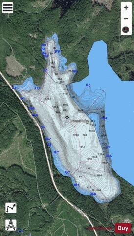 Roberts Lake depth contour Map - i-Boating App - Satellite