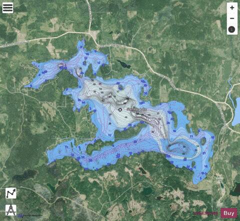 Sheridan Lake depth contour Map - i-Boating App - Satellite