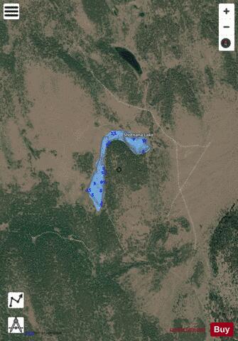 Shotnana Lake depth contour Map - i-Boating App - Satellite