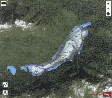 Silburn Lake depth contour Map - i-Boating App - Satellite