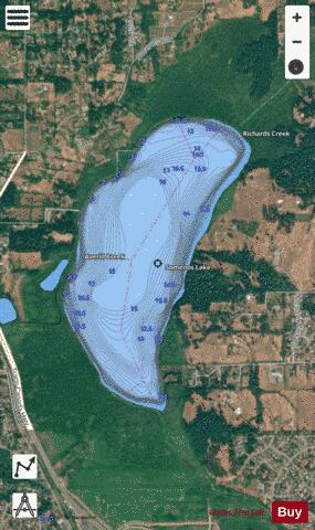 Somenos Lake depth contour Map - i-Boating App - Satellite