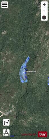 Sucker Lake depth contour Map - i-Boating App - Satellite