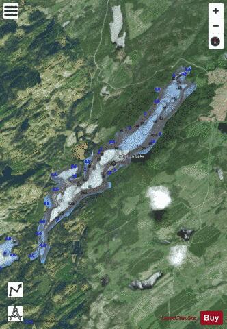 Tahultsu Lake depth contour Map - i-Boating App - Satellite