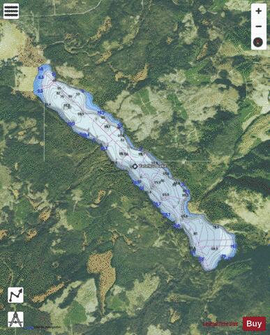 Tatelkuz Lake depth contour Map - i-Boating App - Satellite