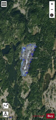 Thalia Lake depth contour Map - i-Boating App - Satellite