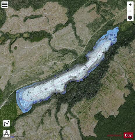 Top Lake depth contour Map - i-Boating App - Satellite