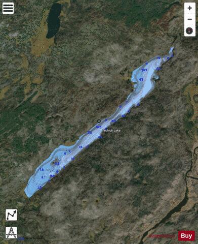 Tschick Lake depth contour Map - i-Boating App - Satellite