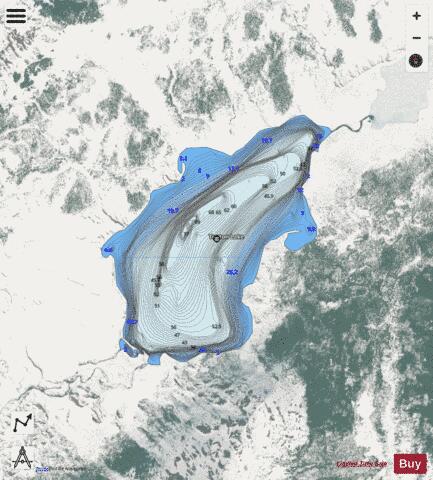 Tuaton Lake depth contour Map - i-Boating App - Satellite