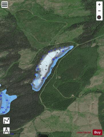 Unnamed Lake No 73 depth contour Map - i-Boating App - Satellite