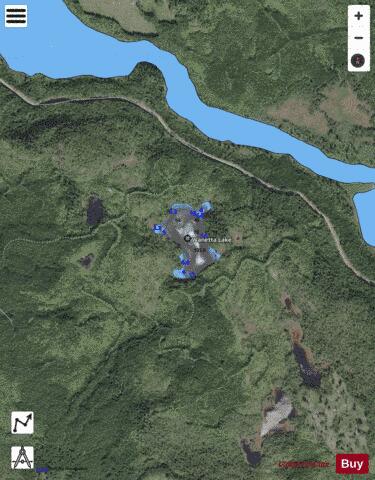 Wanetta Lake depth contour Map - i-Boating App - Satellite