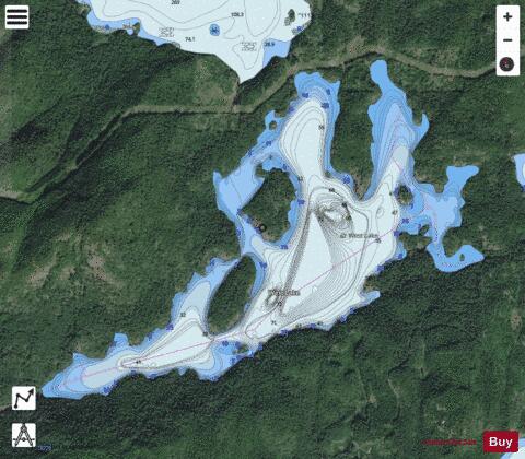 West Lake depth contour Map - i-Boating App - Satellite