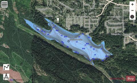 Westwood Lake depth contour Map - i-Boating App - Satellite