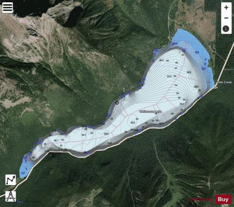 Whiteswan Lake depth contour Map - i-Boating App - Satellite