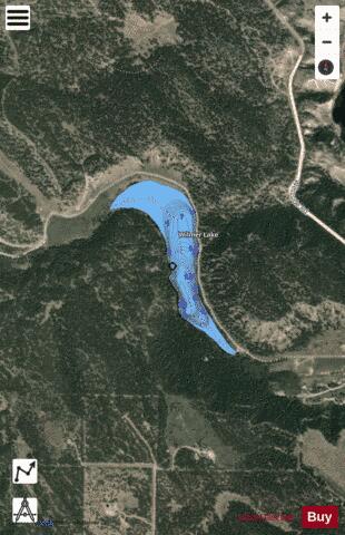 Wilmer Lake depth contour Map - i-Boating App - Satellite