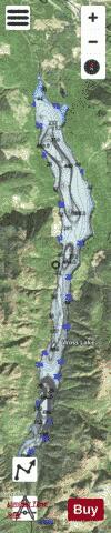 Woss Lake depth contour Map - i-Boating App - Satellite