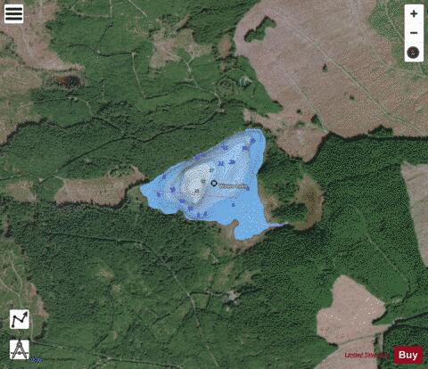 Wowo Lake depth contour Map - i-Boating App - Satellite