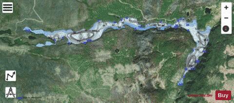 Young Lake depth contour Map - i-Boating App - Satellite