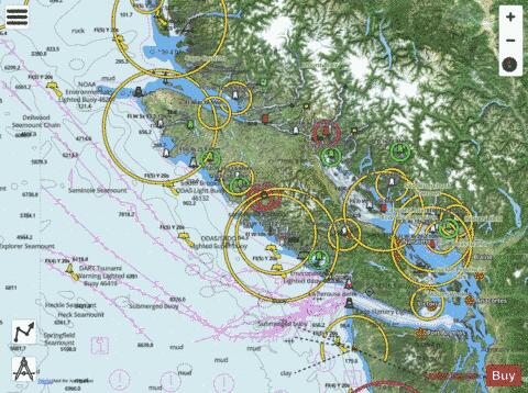 Vancouver Island\Ile de Vancouver, Juan de Fuca Strait to\a Queen Charlotte Soun Marine Chart - Nautical Charts App - Satellite