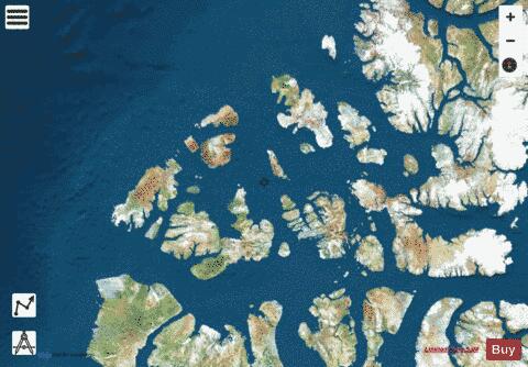 Bathurst Island to/\xE0 Borden Island Marine Chart - Nautical Charts App - Satellite