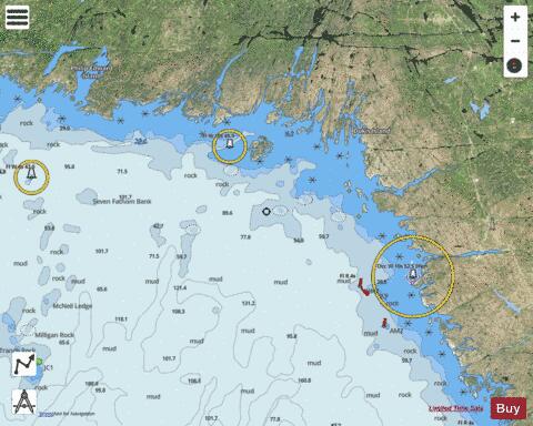 Alexander Passage to\a Beaverstone Bay Marine Chart - Nautical Charts App - Satellite