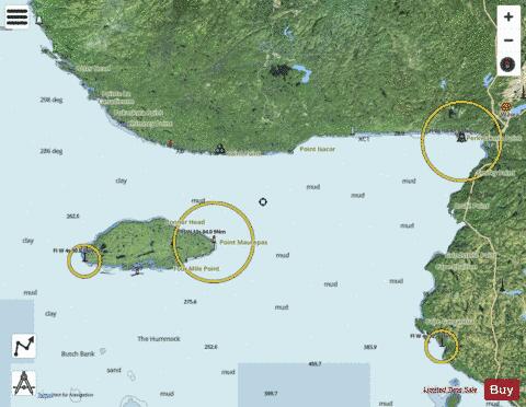 Cape Gargantua to\a Otter Head Marine Chart - Nautical Charts App - Satellite