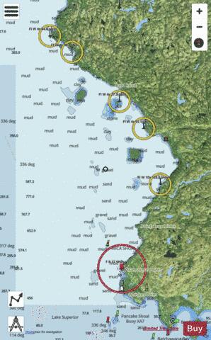 Coppermine Point to Cape Gargantua Marine Chart - Nautical Charts App - Satellite