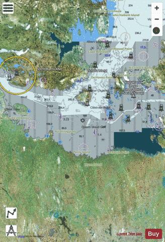Queen Maud Gulf Eastern Portion Marine Chart - Nautical Charts App - Satellite