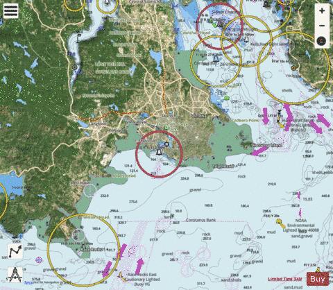 Race Rocks to\a D'Arcy Island Marine Chart - Nautical Charts App - Satellite