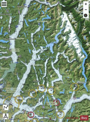Spiller Channel and\et Roscoe Inlet Marine Chart - Nautical Charts App - Satellite