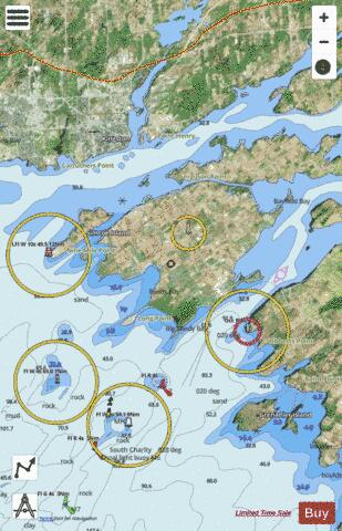 Carleton Island to\au Charity Shoal Marine Chart - Nautical Charts App - Satellite