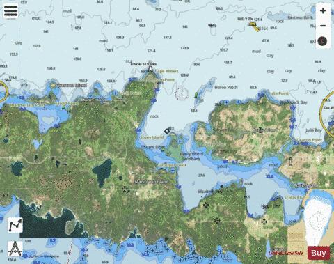 Bayfield Sound Marine Chart - Nautical Charts App - Satellite