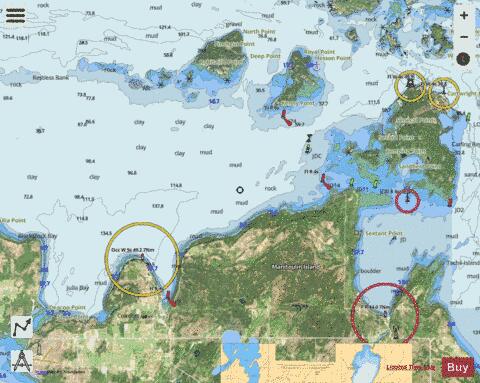 Clapperton Island to\a Darch Island Marine Chart - Nautical Charts App - Satellite