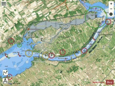 Canal de Beauharnois - East end to Lac Saint-Francois Marine Chart - Nautical Charts App - Satellite