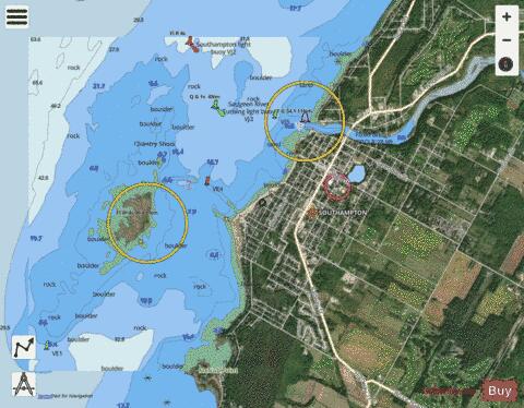 Southampton Harbour Marine Chart - Nautical Charts App - Satellite