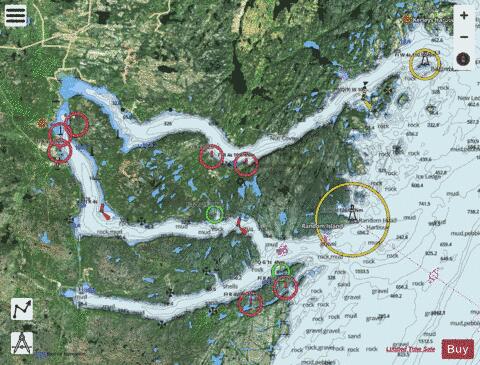 Smith Sound and/et Random Sound Marine Chart - Nautical Charts App - Satellite