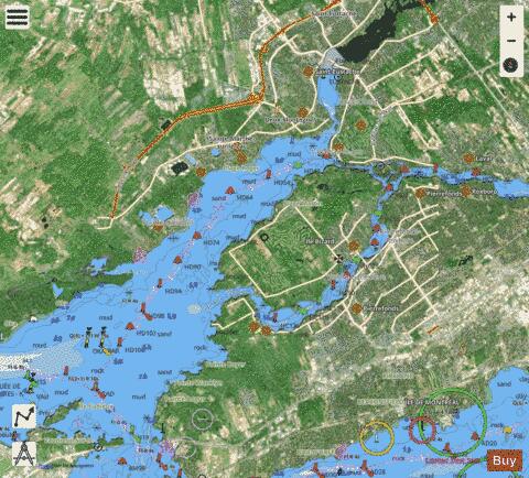 Laval a\to Baie de Vaudreuil Marine Chart - Nautical Charts App - Satellite