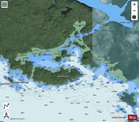 Blunden Harbour Marine Chart - Nautical Charts App - Satellite