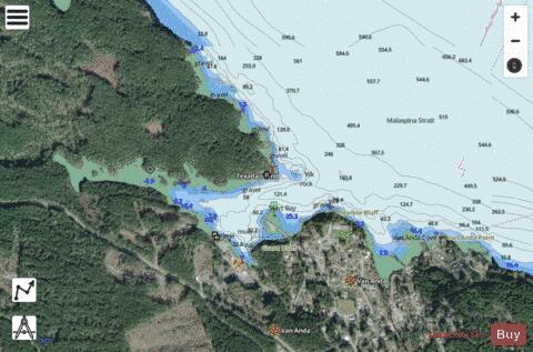 Sturt Bay and\et Vananda Cove Marine Chart - Nautical Charts App - Satellite