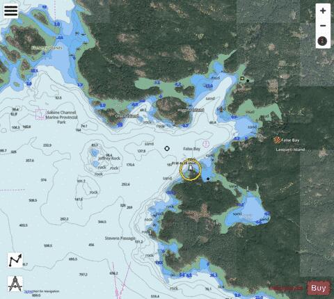 False Bay Marine Chart - Nautical Charts App - Satellite