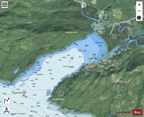 Port San Juan Marine Chart - Nautical Charts App - Satellite