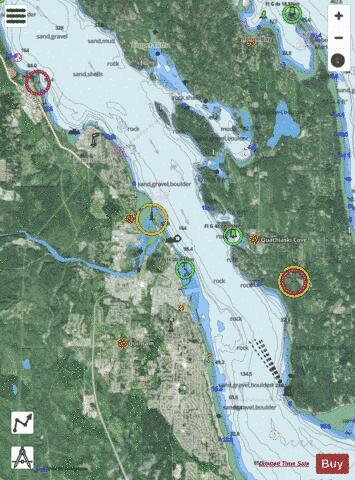 Approaches to\Approches a Campbell River Marine Chart - Nautical Charts App - Satellite