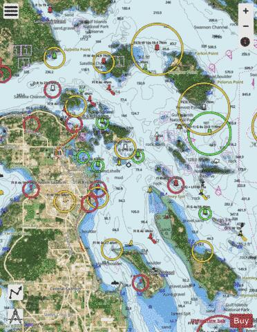 Approaches to\Approches a Sidney Marine Chart - Nautical Charts App - Satellite