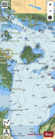 Bears Back Island to Clapperton Island Marine Chart - Nautical Charts App - Satellite