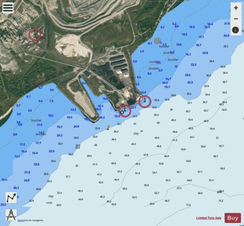 St. Mary's Cement, Bowmanville Marine Chart - Nautical Charts App - Satellite