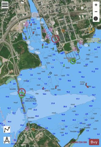 Belleville Harbour Marine Chart - Nautical Charts App - Satellite